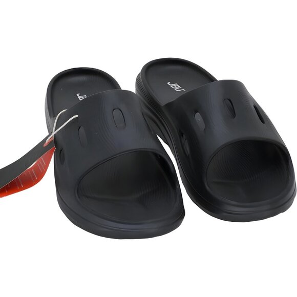JBU Pillow Recovery Slide Sandals Black Comfort Slip-On Beach Pool Men's US 12 - Picture 1 of 6